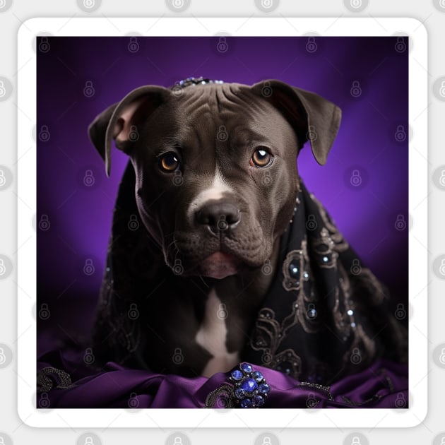 Staffy Elegance Sticker by Enchanted Reverie